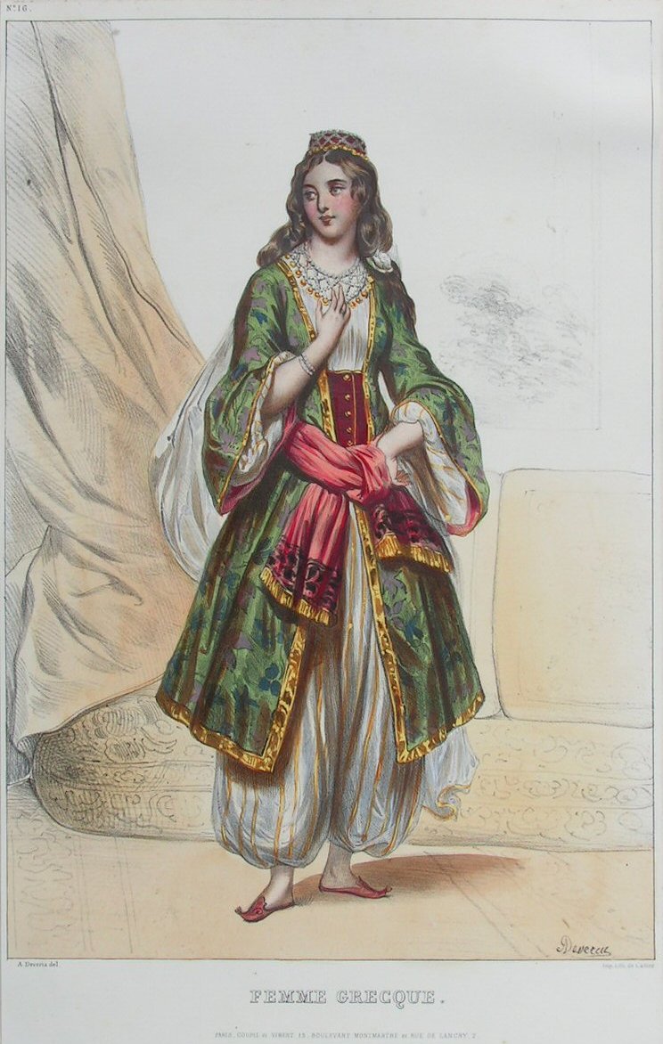 Lithograph - No. 16 Femme Grecque - De